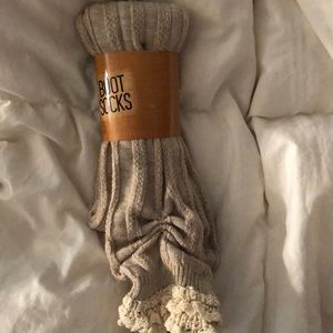 NWT; Beige Boot Socks.